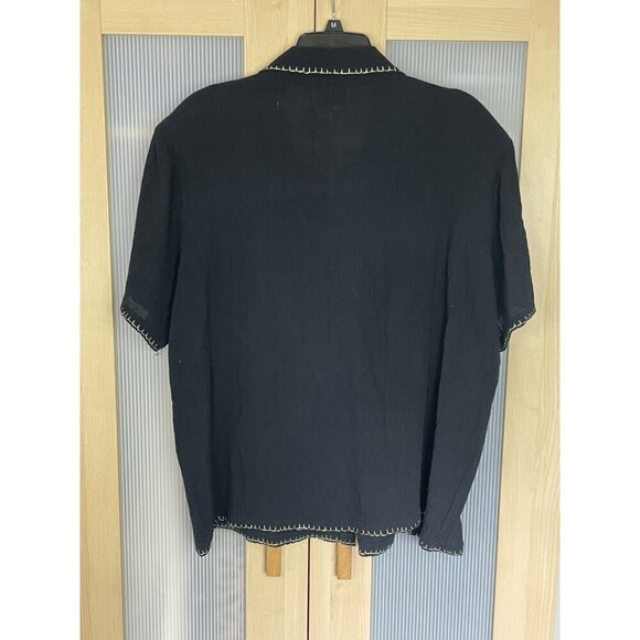 VTG Country Wear Floral Embroidered Blouse Sz 1X Art Boho Summer Top Casual - Picture 4 of 5